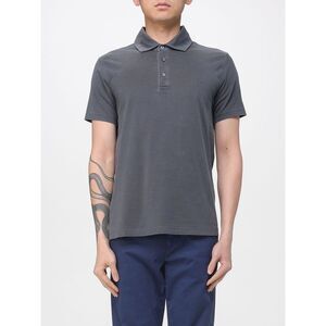 Fay Polo Shirt Men Charcoal